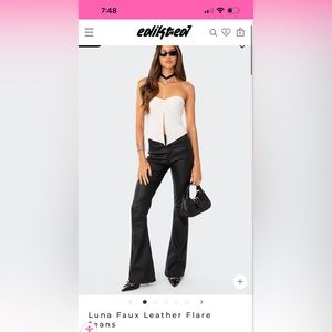 Edikted Faux Leather Jeans